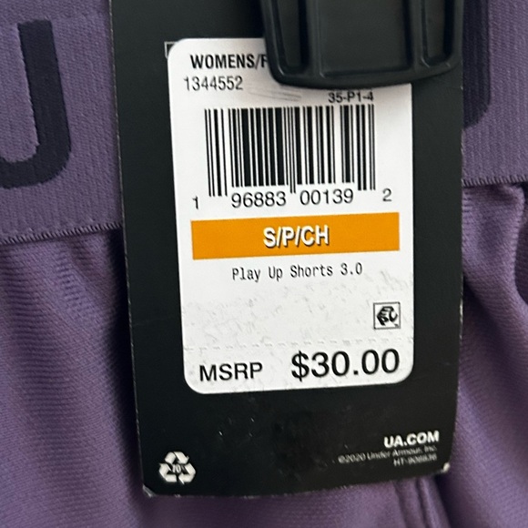 Under Armour Women’s Play Up 3.0 Shorts Purple Size Small NWT $30 - Picture 4 of 5